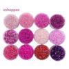 Eshoppee 11/0 20gm x 12 Box Pink and Purple Color Glass Seed Beads Cut Beads for Jewellery Making kit Art and Crafts Materials for Embroidery Necklace Bracelet Earring Making Materials DIY kit
