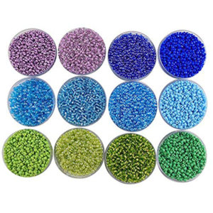 eshoppee 11/0 240 gm Green Blue Turquoise Color Imported Glass Seed Beads for Jewellery Making kit Art and Crafts Materials for Necklace Bracelet Earring Making Materials DIY kit