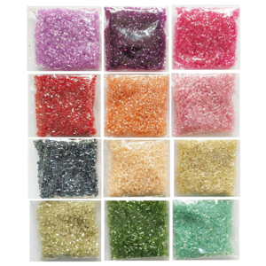 eshoppee 300 gm 12 Colors X 25 gm Multicolor Glass Seed Beads for Jewellery Making Kit Art and Crafts Materials for Embroidery Necklace Bracelet Earring Making DIY