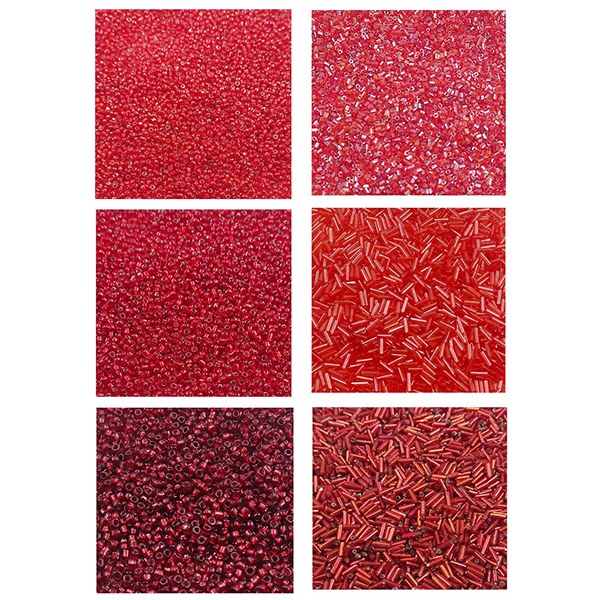 eshoppee 300 gm red Color Glass Seed Beads for Jewellery Making kit Art and Crafts Materials for Embroidery Necklace Bracelet Earring Making Materials DIY kit
